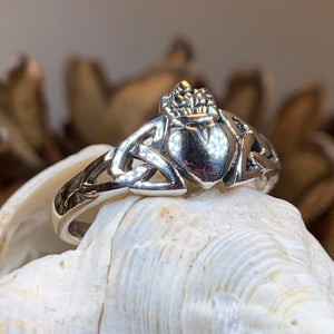 Claddagh Ring, Celtic Jewelry, Irish Jewelry, Celtic Knot Jewelry, Irish Ring, Irish Dance Gift, Anniversary Gift, Bridal Ring, Trinity Knot