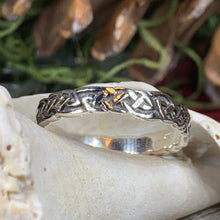 Load image into Gallery viewer, Celtic Knot Ring, Celtic Ring, Silver Irish Ring, Promise Ring, Silver Boho Ring, Irish Dance Gift, Anniversary Gift, Scottish Band Ring
