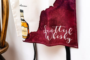 Scottish Apron, Scotland Gift, Whisky Lover Gift, Chef Gift, Bagpiper Gift, Outlander Gift, Whiskey Gift, Mom Gift, Sister Gift, Dad Gift