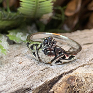 Claddagh Ring, Celtic Jewelry, Irish Jewelry, Celtic Knot Jewelry, Irish Ring, Irish Dance Gift, Anniversary Gift, Bridal Ring, Trinity Knot