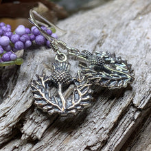 Load image into Gallery viewer, Thistle Earrings, Celtic Jewelry, Scotland Jewelry, Outlander Jewelry, Girlfriend Gift, Sister Gift, Mom Gift, Nature Jewelry, Wife Gift
