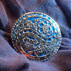 Celtic Knot Brooch, Celtic Paisley Pin, Scottish Jewelry, Mom Gift, Sister Gift, Girlfriend Gift, Wife Gift, Ireland Pin, Blue Enamel Brooch