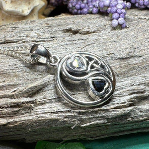 Yin Yang Necklace, Celtic Jewelry, Petite Irish Jewelry, Wiccan Jewelry, Yin Yang Pendant, Pagan Jewelry, Chinese Symbol Jewelry, Wife Gift