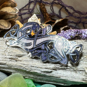 Celtic Dog Brooch, Dog Jewelry, Celtic Pin, Enamel Pin, Ireland Gift, Celtic Brooch, Norse Jewelry Gift, Pagan Brooch, LARP Jewelry