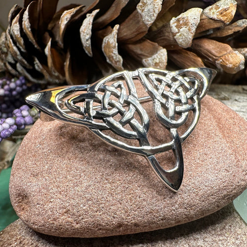 Celtic Knot Brooch, Celtic Jewelry, Irish Pin, Silver Ireland Pin, Girlfriend Gift, Wife Gift, Scarf Pin, Scottish Brooch, Scotland Pin