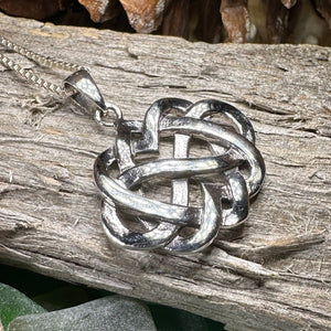 Heart Necklace, Irish Jewelry, Celtic Pendant, Scotland Jewelry, Love Knot Jewelry, Anniversary Gift, Infinity Jewelry, Celtic Knot Gift