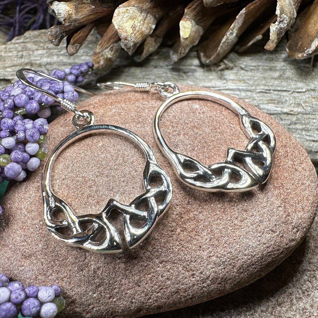 Celtic Knot Earrings, Irish Jewelry, Silver Celtic Jewelry, Mom Gift, Anniversary Gift, Scottish Jewelry, Wife Gift, Love Knot Jewelry