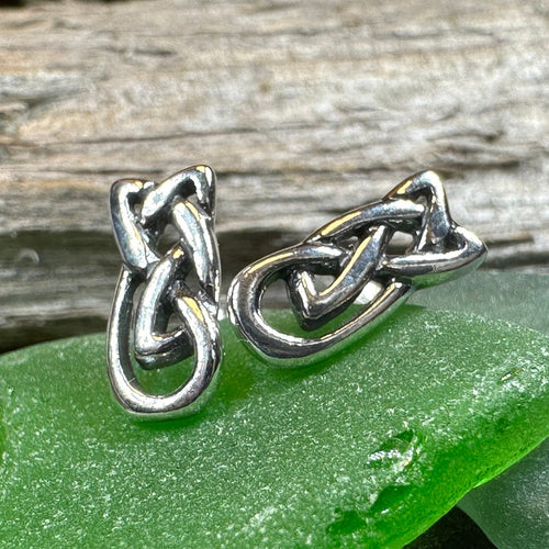 Celtic Knot Stud Earrings, Irish Jewelry, Celtic Jewelry, Anniversary Gift, Bridal Jewelry, Norse Jewelry, Yoga Jewelry, Wiccan Jewelry