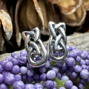 Celtic Knot Stud Earrings, Irish Jewelry, Celtic Jewelry, Anniversary Gift, Bridal Jewelry, Norse Jewelry, Yoga Jewelry, Wiccan Jewelry