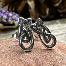 Load image into Gallery viewer, Celtic Knot Stud Earrings, Irish Jewelry, Celtic Jewelry, Anniversary Gift, Bridal Jewelry, Norse Jewelry, Yoga Jewelry, Wiccan Jewelry
