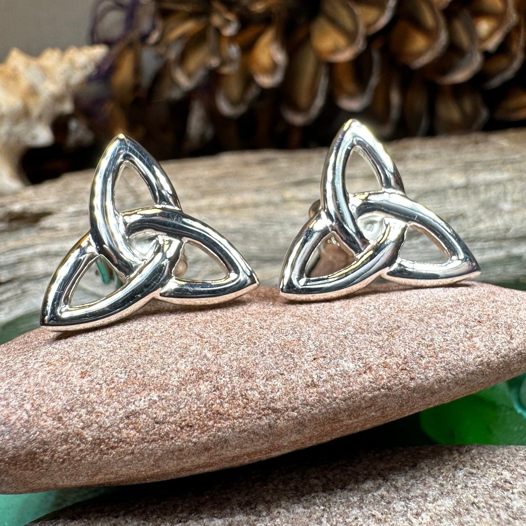 Classic Sterling Silver Trinity Knot Cuff Links