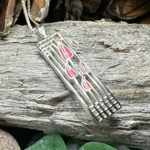 Mackintosh Rose Necklace, Scotland Jewelry, Celtic Jewelry, Rose Jewelry, Art Deco Pendant, Anniversary Gift, Scottish Necklace, Wife Gift