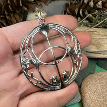 Load image into Gallery viewer, Chalice Well Necklace, Irish Jewelry, Large Celtic Pendant, Scotland Jewelry, Anniversary Gift, Ireland Gift, Peace Jewelry, Spiritual Gift
