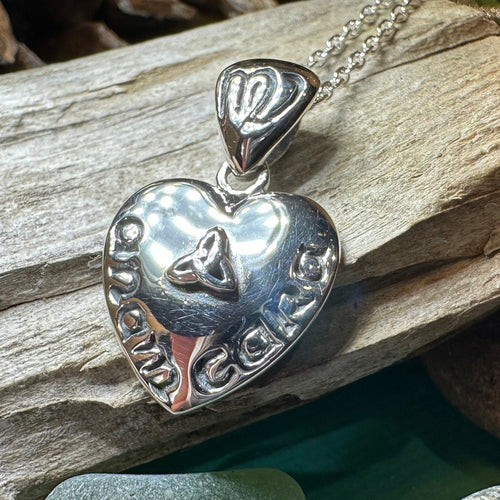 Irish Love Necklace, Gaelic Jewelry, Anam Cara Pendant, Soul Mate Pendant, Girlfriend Gift, Wife Gift, Anniversary Gift, Silver Ireland Gift