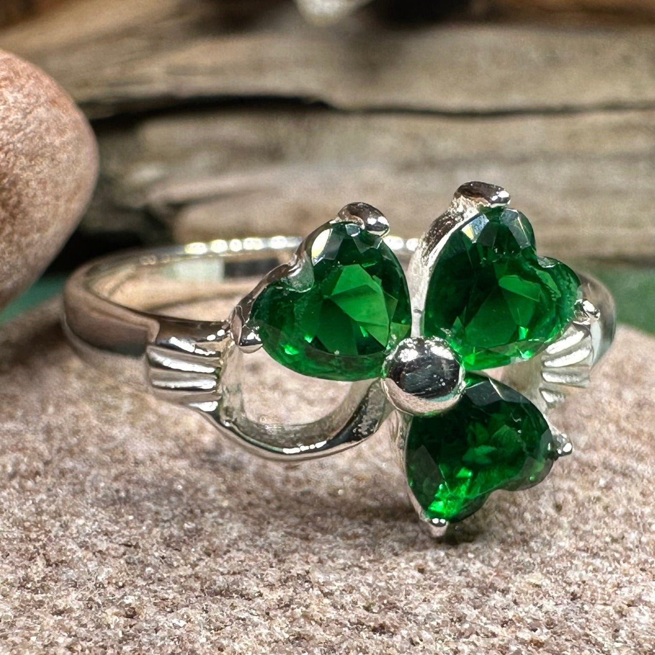 Emerald clearance shamrock ring