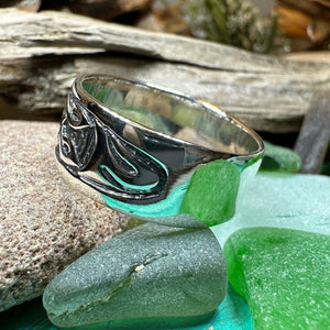 Celtic Raven Ring, Celtic Ring, Scottish Promise Ring, Spiral Ring, Irish Ring, Wedding Band, Anniversary Gift, Ireland Ring, Wiccan Ring