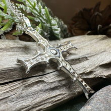 Load image into Gallery viewer, Celtic Cross Necklace, Irish Cross Pendant, Celtic Jewelry, Cong Cross, Anniversary Gift, First Communion Cross, Silver Religious Jewelry
