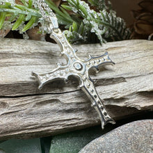 Load image into Gallery viewer, Celtic Cross Necklace, Irish Cross Pendant, Celtic Jewelry, Cong Cross, Anniversary Gift, First Communion Cross, Silver Religious Jewelry
