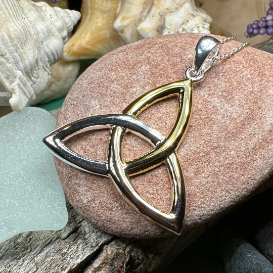 Celtic Trinity Knot Necklace Celtic Crystal Design Jewelry