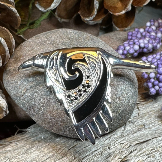 Birget Celtic Raven Necklace