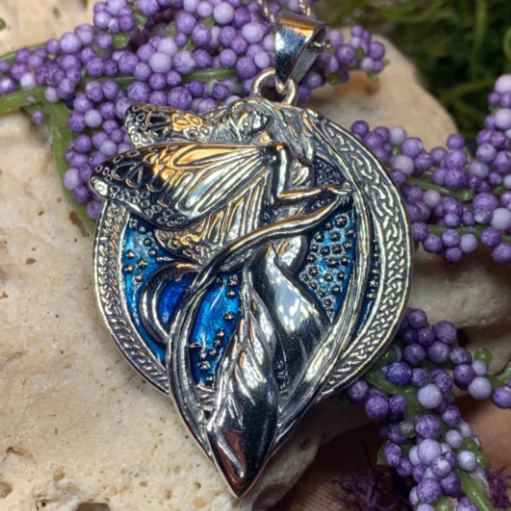 Key Necklace Fairy Key Necklace Fantasy Purple Crystal 
