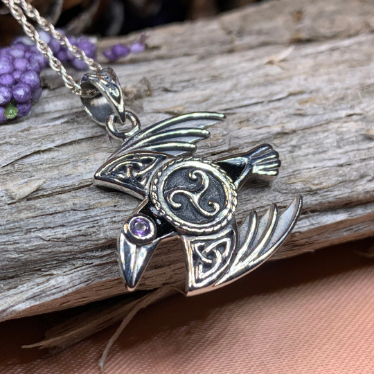 Astrid Celtic Raven Necklace