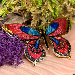 Enamel Butterfly Brooch