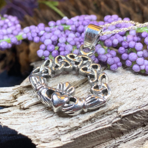 Irish Claddagh necklace, silver Irish celtic necklace – Irish Jewelry Design